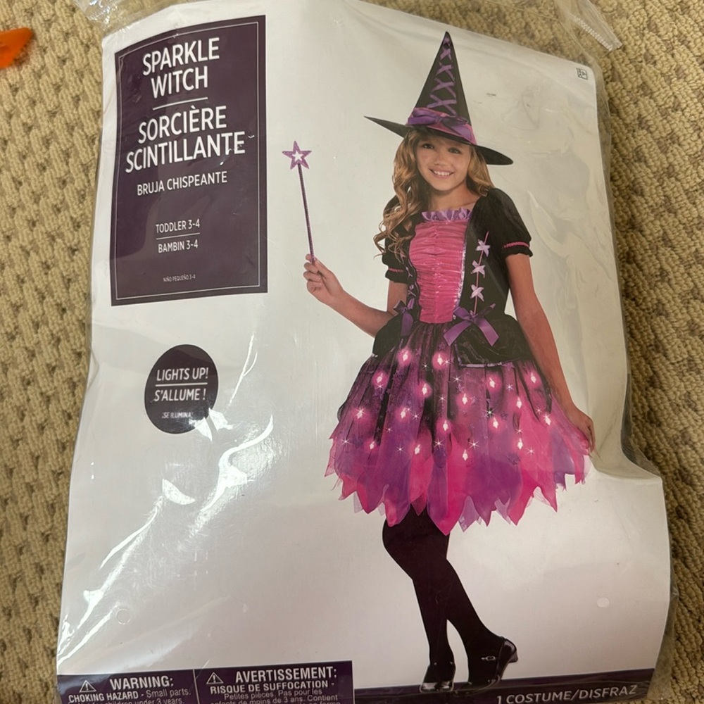 Sparkle witch kids toddler 3-4